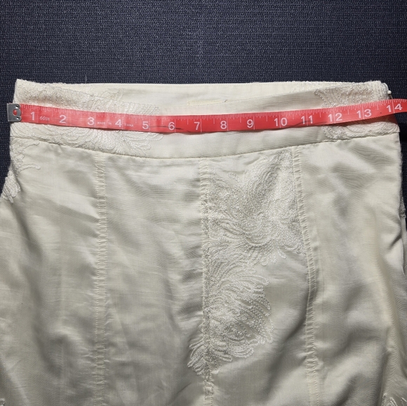 NWT Vita Grace Sophia Panelled & Peplum Pencil Skirt in French Vanilla Medium - Picture 4 of 9